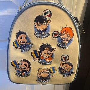 Anime Character Backpack with Blue Trim